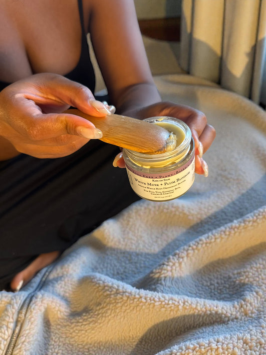 White Musk + Plum Blossom - Aluminum + Baking Soda Free Full Body Deodorant Butter -Winter 2025 Exclusive