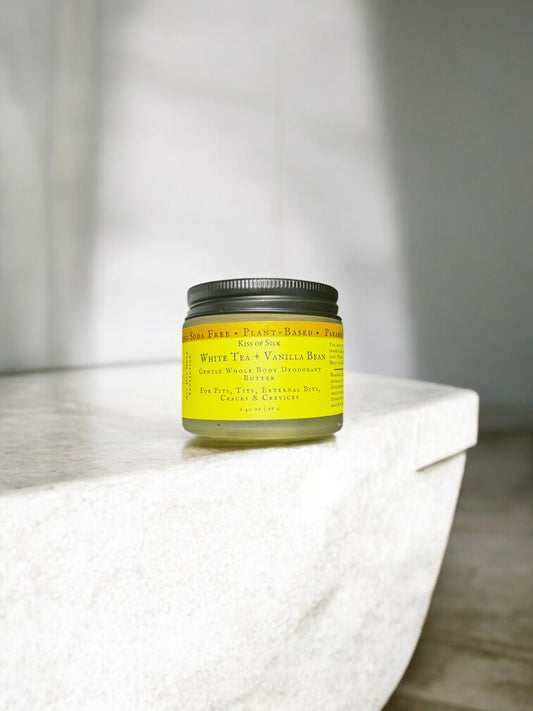 White Tea + Vanilla Bean Aluminum + Baking Soda Free Full Body Deodorant Butter